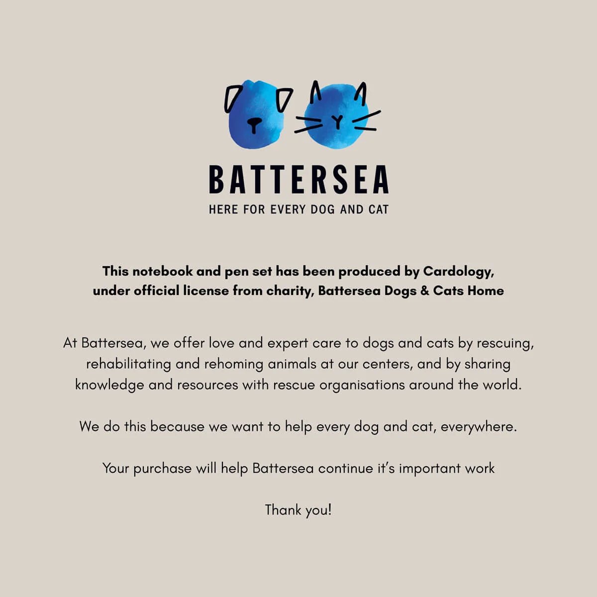 Battersea Cats Notebook And Pen Gift Set - The Bark Side