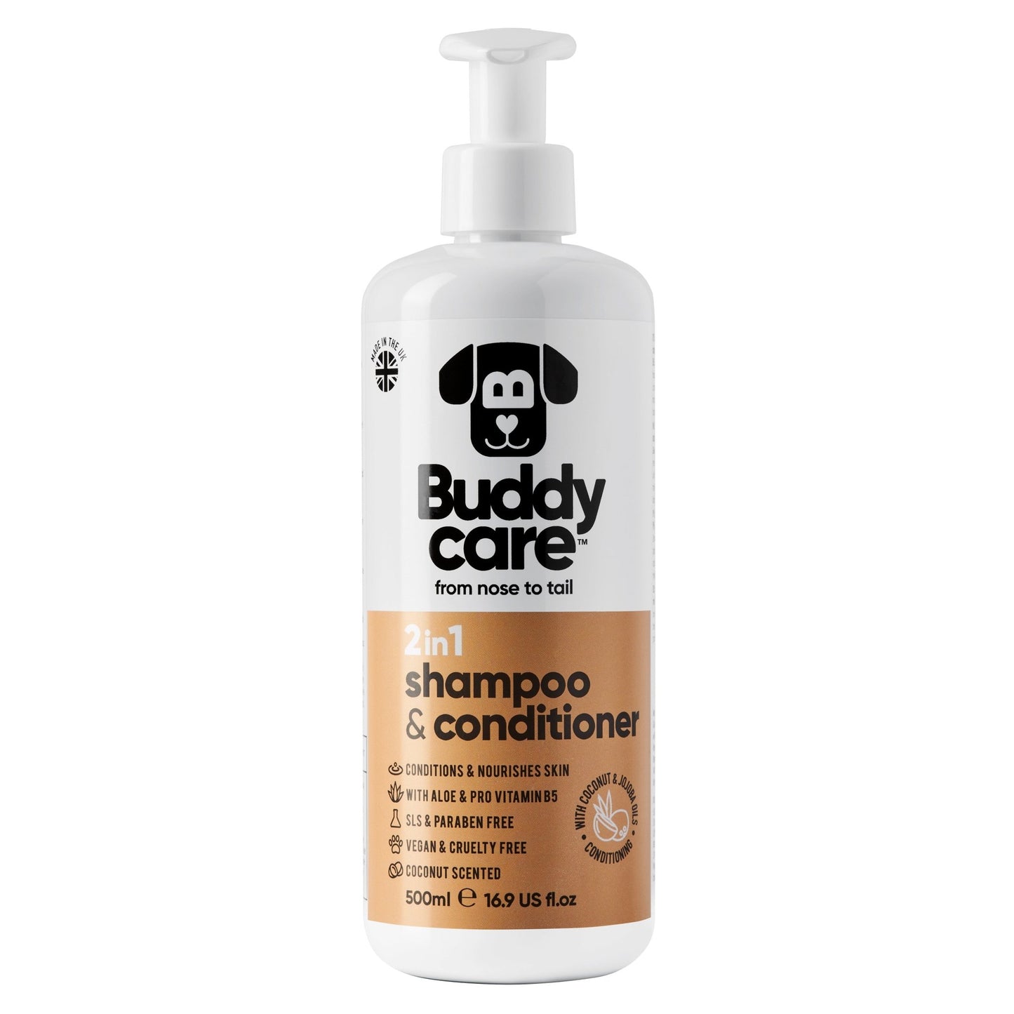 Buddycare 2 - in - 1 Dog Shampoo and Conditioner 500 ml - The Bark Side