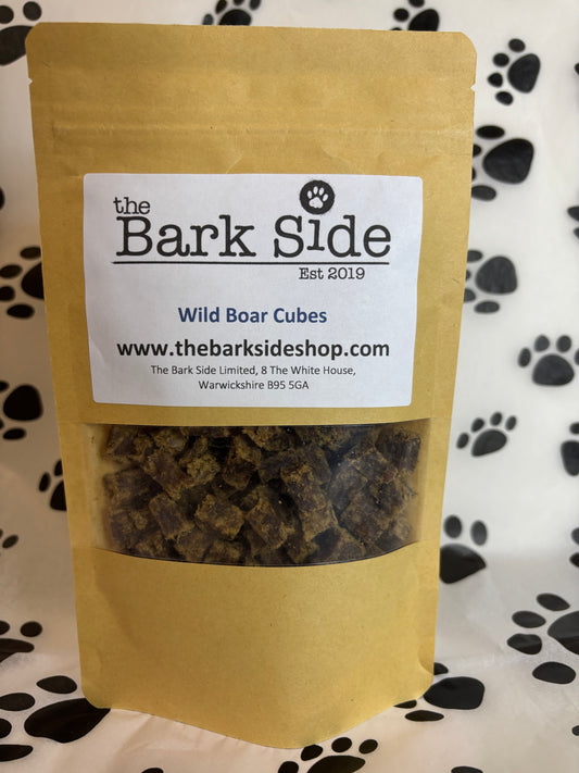 Wild Boar Cubes - Natural Dog Treats - 100g