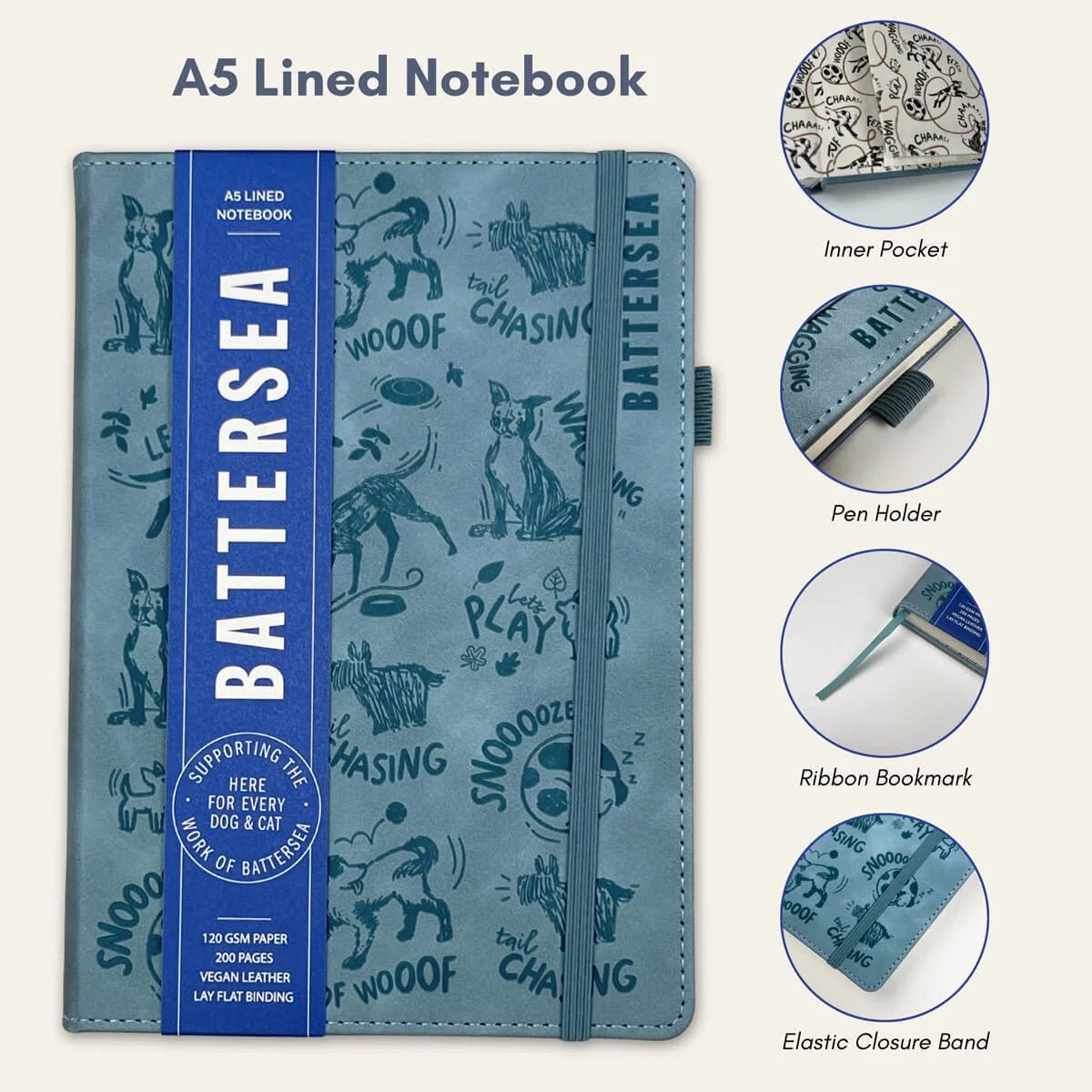 Battersea Dogs Notebook And Pen Gift Set - The Bark Side
