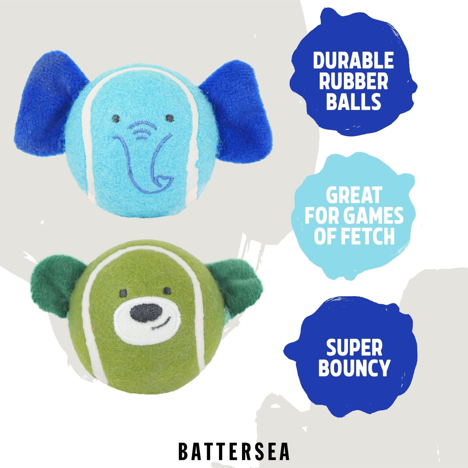 Battersea Rubber Ball Animals (2 - pack) - The Bark Side