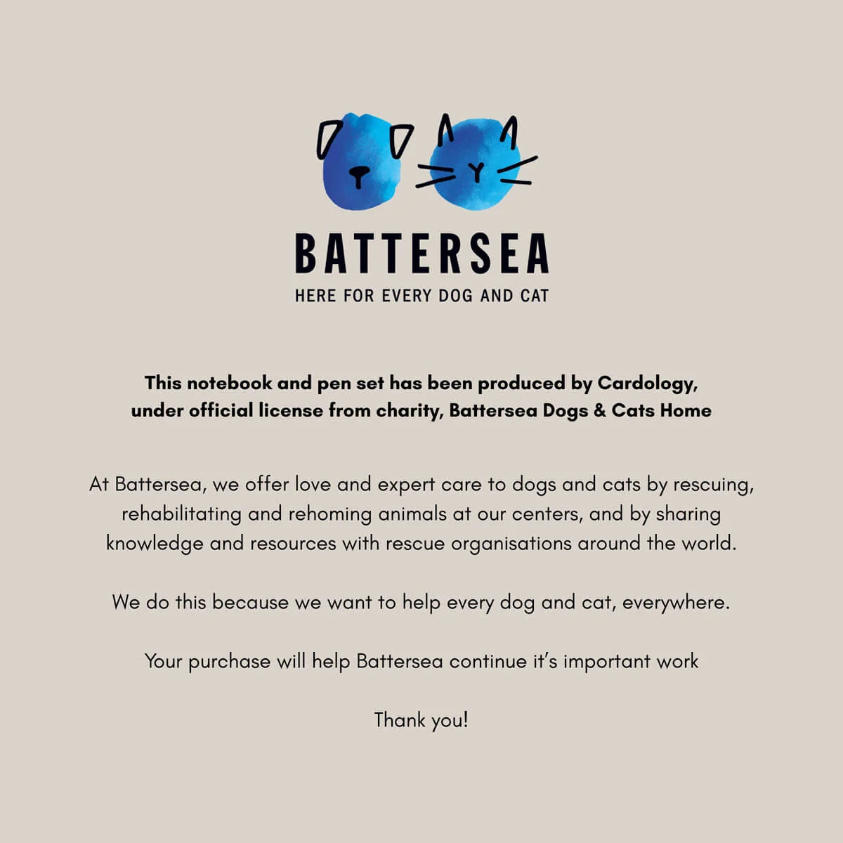 Battersea Cats Notebook And Pen Gift Set