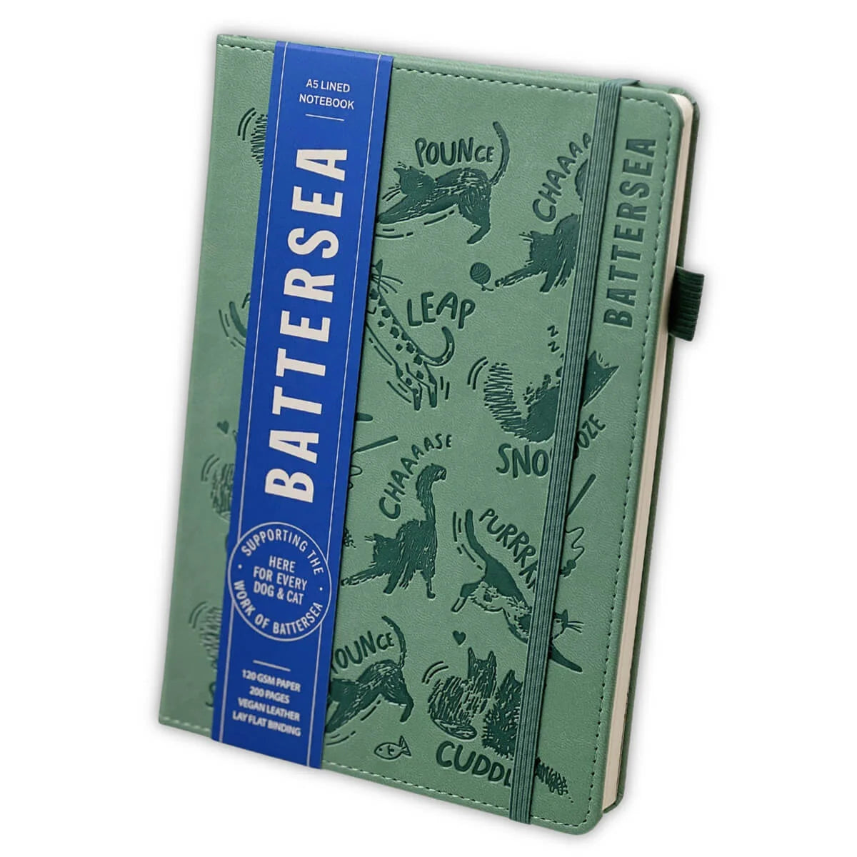 Battersea Cats Vegan Leather-Covered Notebook