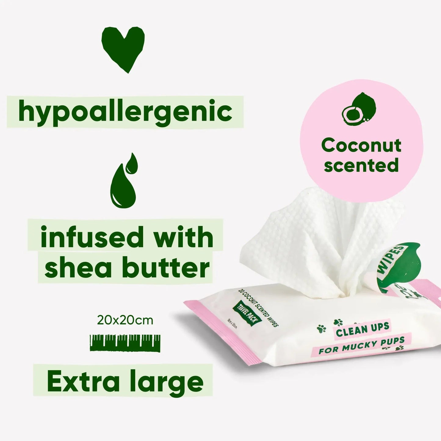 Beco Coconut Scented Bamboo Dog Wipes - The Bark Side