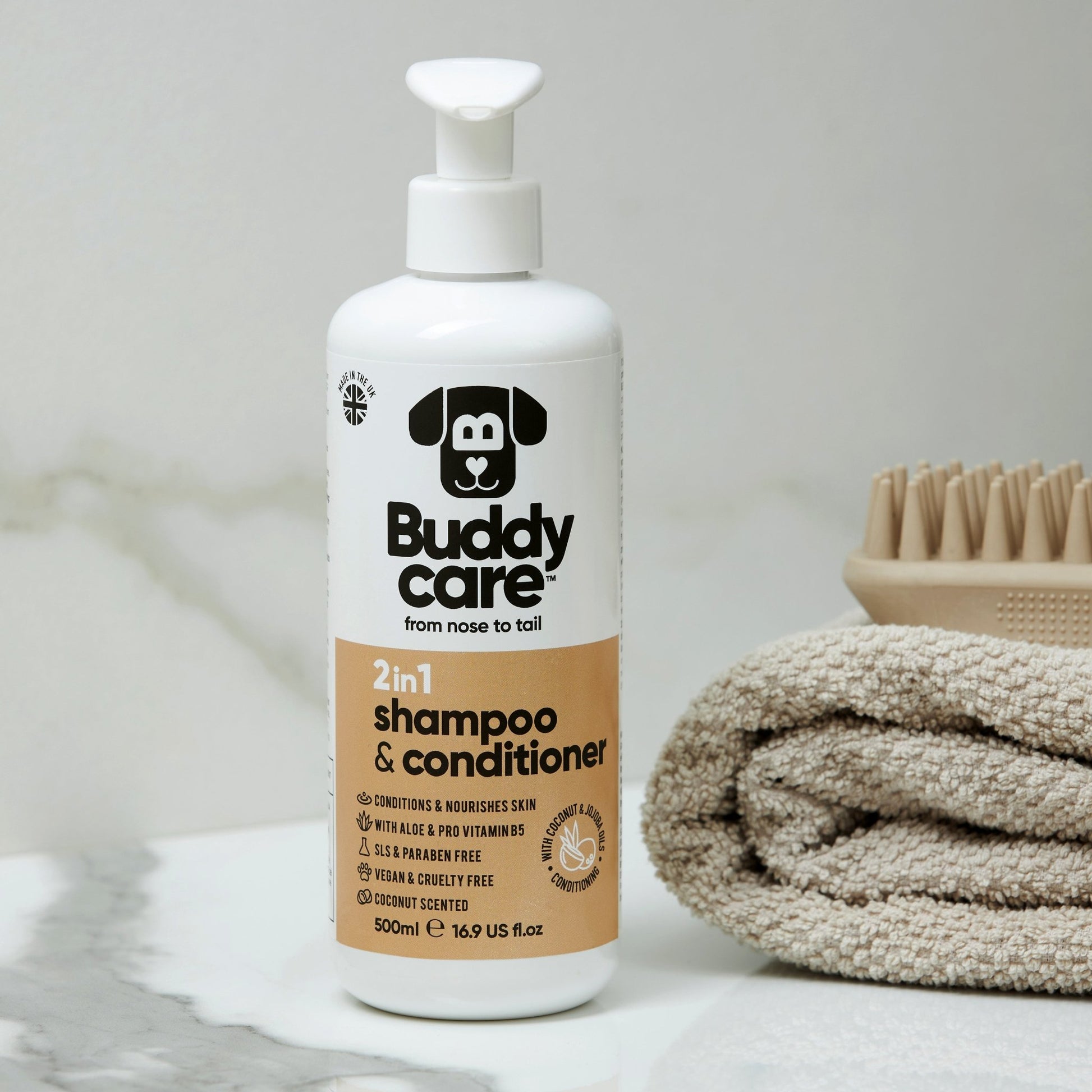 Buddycare 2 - in - 1 Dog Shampoo and Conditioner 500 ml - The Bark Side