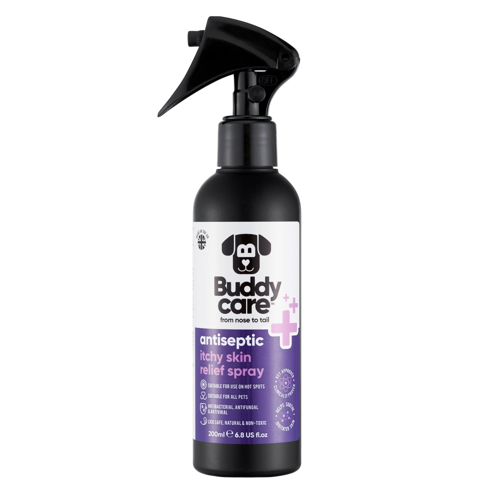 Buddycare Antiseptic Itchy Skin Relief Spray 200ml - The Bark Side