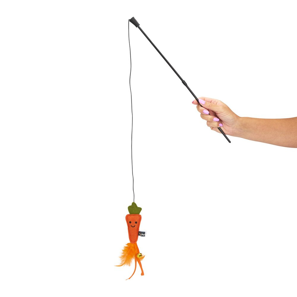 Foodie Faces Felt Carrot Christmas Teaser Cat Toy By Petface