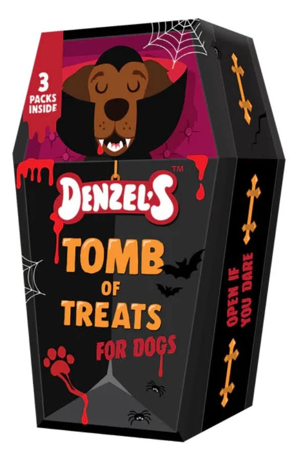 Denzel's Halloween Tomb of Dog Treats - The Bark Side