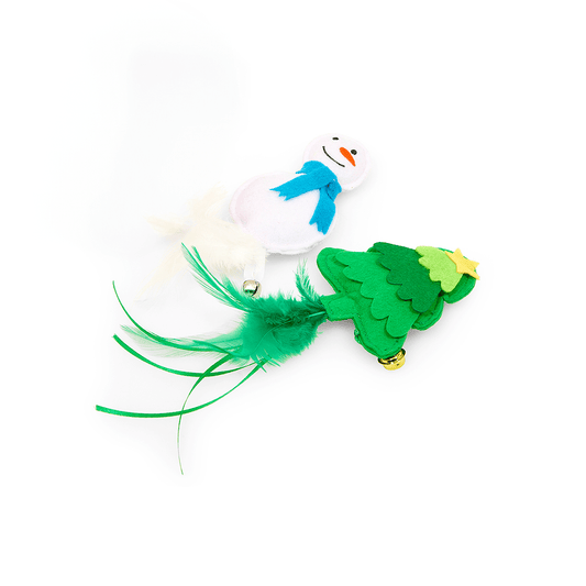 Felt Christmas Cat Toys - Snowman and Xmas Tree - By Petface - The Bark Side