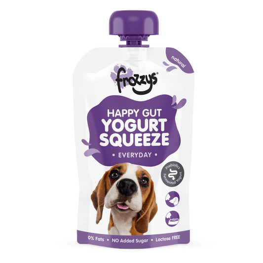 Frozzys Happy Gut Yogurt Squeeze Pouch For Dogs - Original - The Bark Side