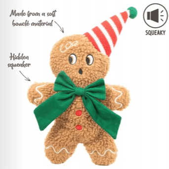 George Gingerbread Man Christmas Dog Toy - The Bark Side
