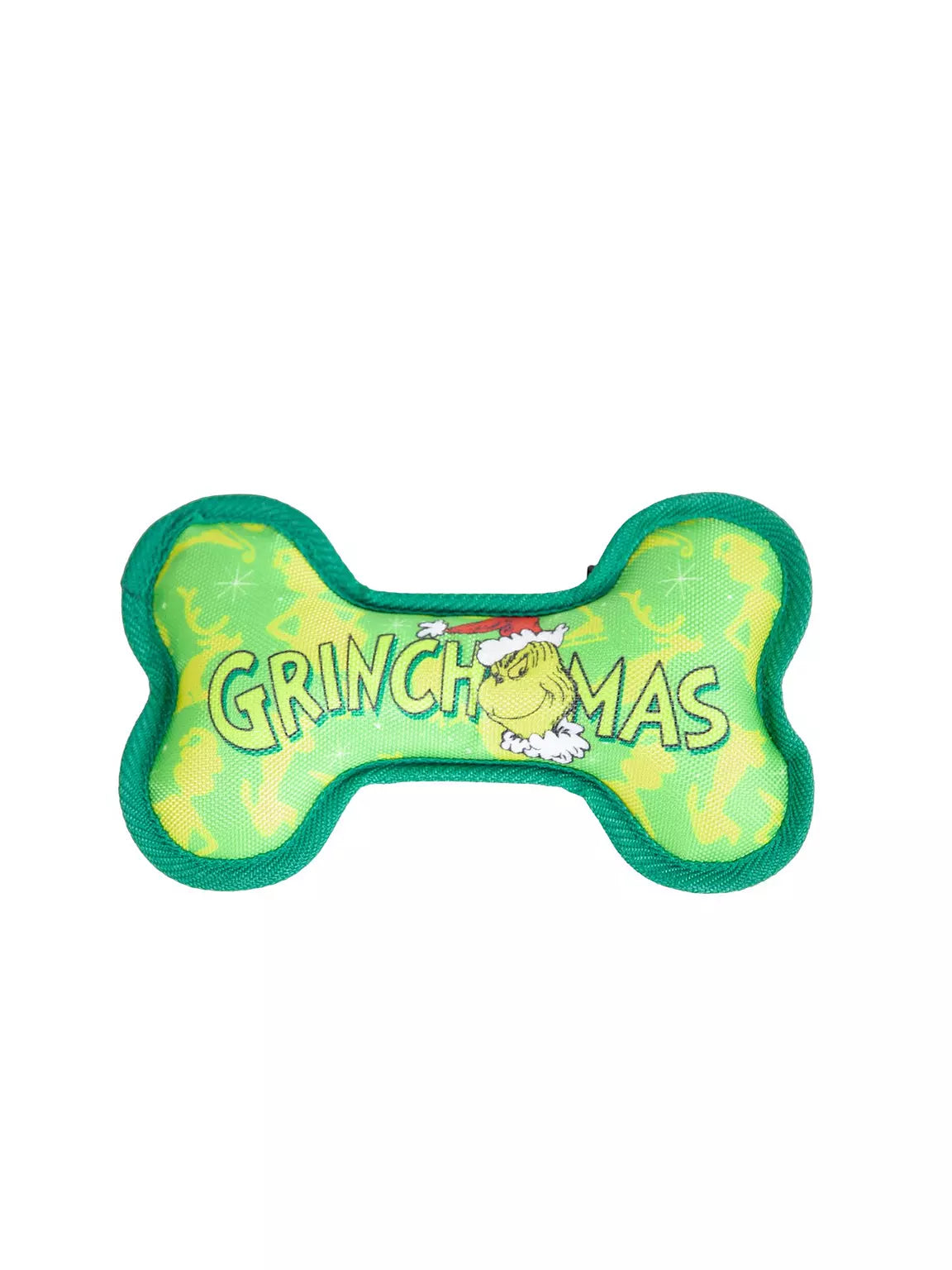 Grinch by Dr Seuss Christmas Bone Dog Toy