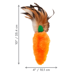 KONG Cat Feather Top Carrot Catnip Toy With Refill - The Bark Side