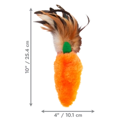 KONG Cat Feather Top Carrot Catnip Toy With Refill
