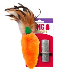 KONG Cat Feather Top Carrot Catnip Toy With Refill