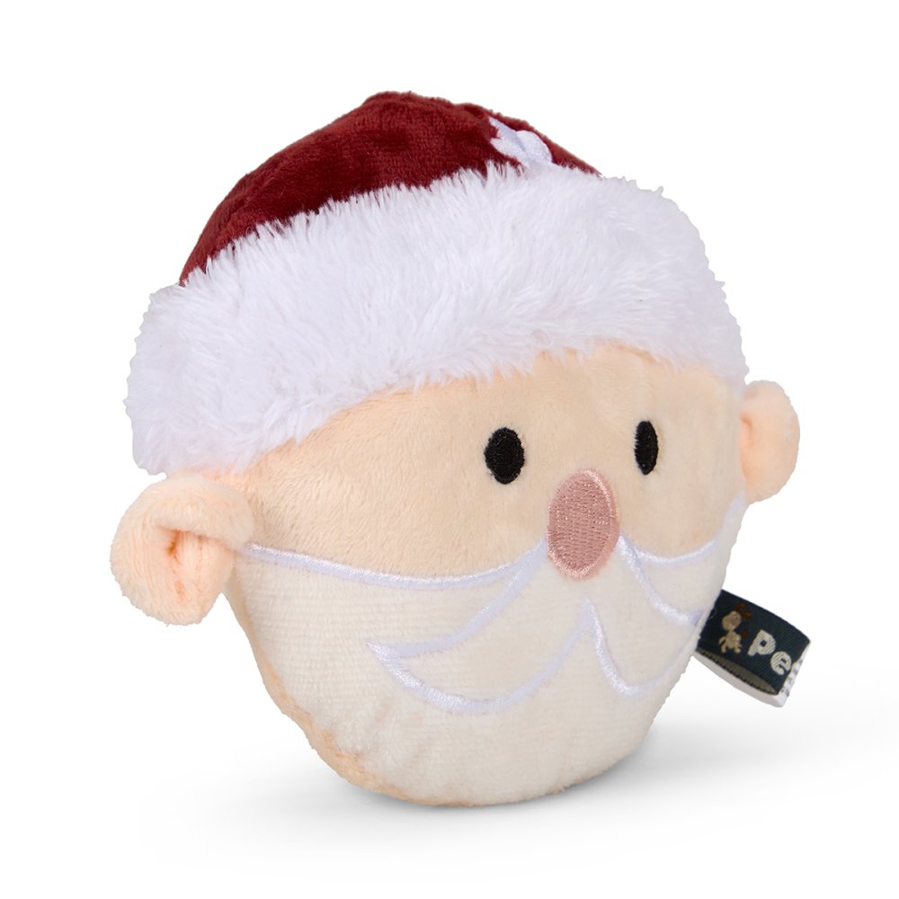 Squeaky Santa Face Plush Christmas Dog Toy by Petface