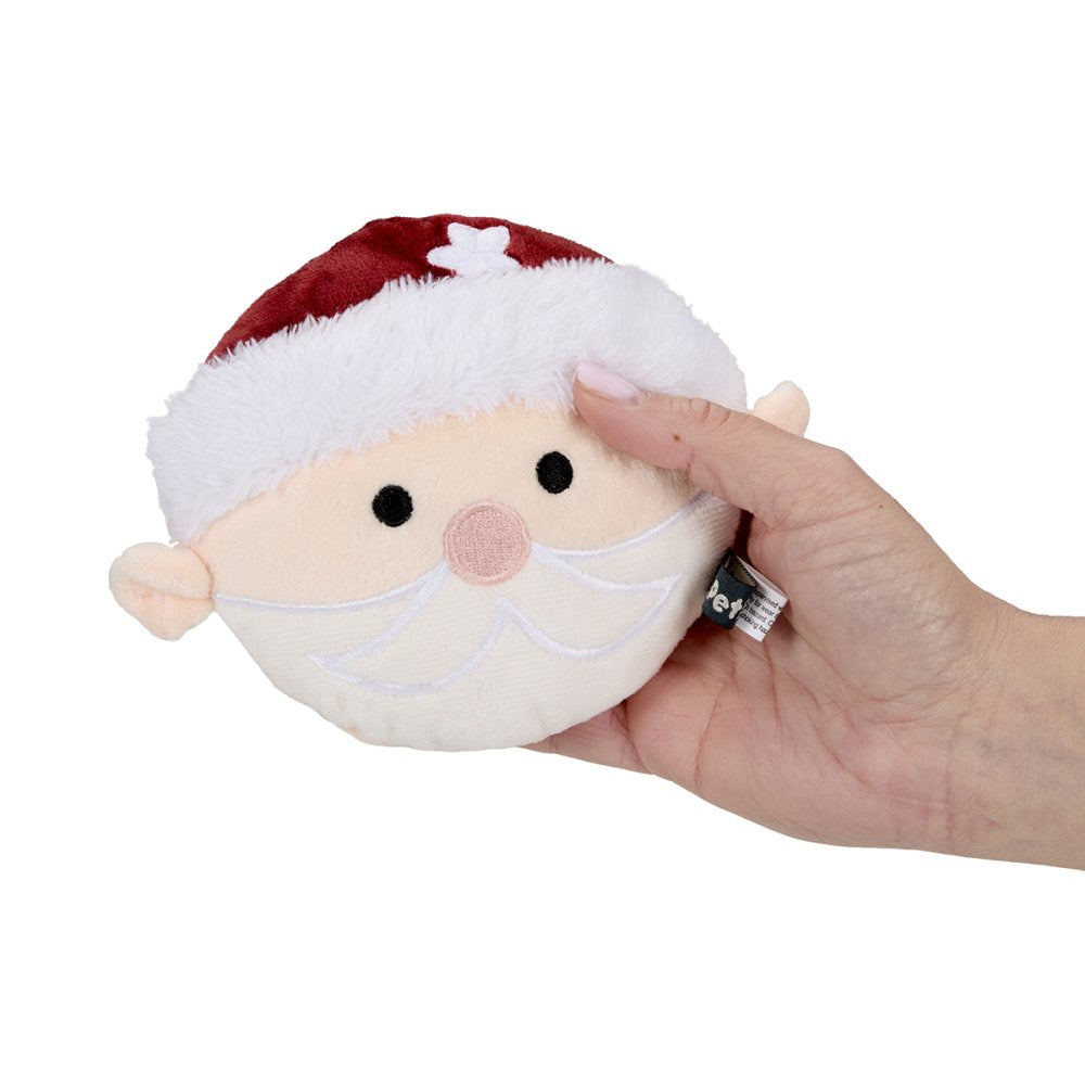 Squeaky Santa Face Plush Christmas Dog Toy by Petface