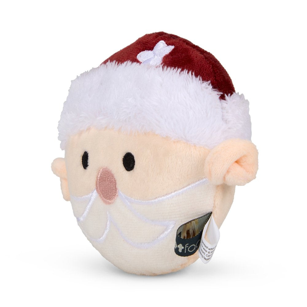 Squeaky Santa Face Plush Christmas Dog Toy by Petface