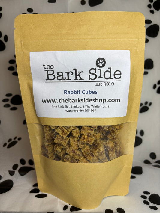 Rabbit Cubes - Natural Dog Treats - 100g - The Bark Side