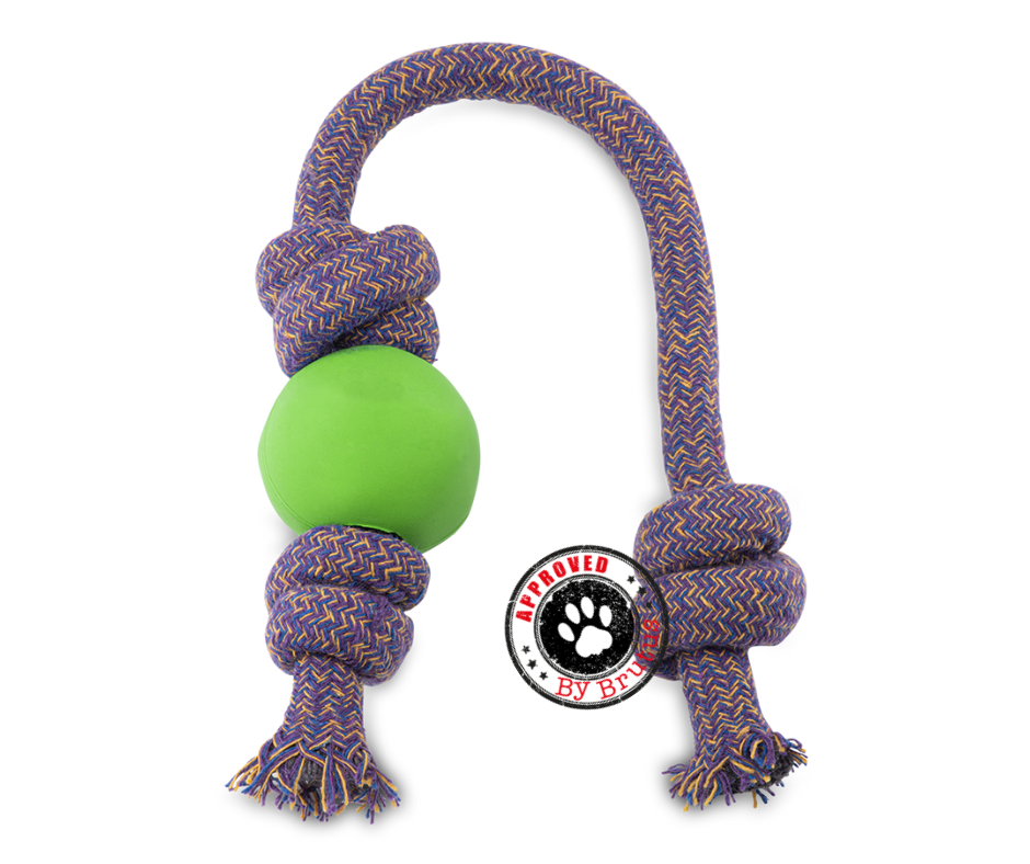 Beco Ball on a Rope dog toy - green-3